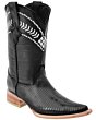 Botas Vaqueras De Lizard Para Hombre WD 11-057 Color Negro