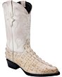 Western Caiman Print Leather Boots Color Off-White WD 11-234