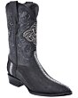 Full Row Stone Stingray Black Cowboy Boots WD 11-191
