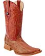 Men's Ostrich Leg Western Boots WD 11-049 Cognac Color