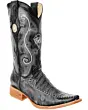 Botas Vaqueras Texana Cocodrilo Negra WD 11-144