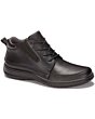 Botines Ferrato Confort De Piel Para Hombre Color Negro Con Agujetas Y Elástico