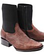 Botin Horma Europea Resorte Al Tobillo Con Zipper WD 10-004 Color Café