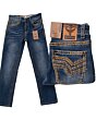 Jeans Lamasini 1871 para niño con bordado Western y costuras contrastantes en los bolsillos traseros