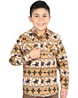 Camisa Vaquera para Niño Taupe con Estampado de Cowboy – El General 44493