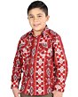 Camisa Vaquera para Niño Roja con Estampado Geométrico – El General 44510