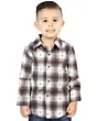 Camisa Vaquera para Niño Beige a Cuadros Vino, Versión de Manga Larga – El General 44747
