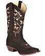 Bota Rodeo Para Mujer Bordado Mariposas Color Café