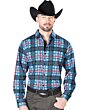 Camisa El Señor De Los Cielos Azul A Cuadros 43690