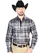 Camisa El Señor De Los Cielos Gris A Cuadros 43814 Con Líneas Oscuras