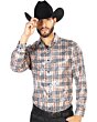 Camisa Color Beige El Señor De Los Cielos A Cuadros 43852