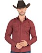 Camisa Vaquera Corte Moderno Vino Montero 3300