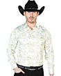 Camisa Casual ESDLC 43678 Color Marfil Flores Amarillas