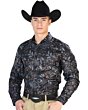 Camisa Café Estampada Casual El Señor De Los Cielos M/L 43799