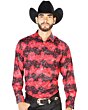 Camisa Casual Roja M/L El Señor De Los Cielos Estampada 43874