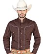 CAMISA CHARRA MILITAR EL GENERAL 2019-107 CAFÉ
