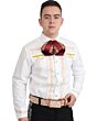 Camisa Charra Color Blanco Bordado Oro WD 11-862