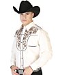 Camisa Vaquera Bordada Color Beige ESDLC 43299