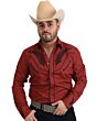 Camisa Charra White Diamonds Western Wear 10-850 Color Ladrillo