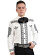 Camisa Charra Fina Gamuza Blanca WD 11-805