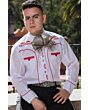 Camisa Charra Blanca Vivos Rojos WD 11-826