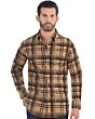 Camisa Beige A Cuadros Modern Fit Lam 0119
