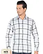 Camisa A Cuadros Manga Larga Blanca Lam 4470