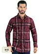 Camisa Cuadros Grandes Color Vino Modern Fit Lamasini 0113
