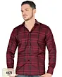 Camisa A Cuadros Manga Larga Color Vino Lam 4470