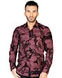 CAMISA CASUAL MANGA LARGA EL GENERAL FL-03 COLOR VINO