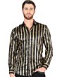 Camisa Con Líneas De Grecas Doradas Color Negro 44554