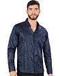 Camisa Montero Modern Fit Navy Estampada 0795
