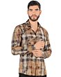 Camisa Multicolor De Moda Montero 0801 Camel