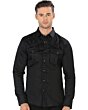Camisa Bordada Vaquera Negro-Negro Montero Fashion 3537