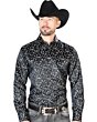 Camisa Color Negro Jacquard Centenario 43704