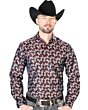 Camisa Jacquard Centenario 43713 Color Mamey