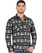 Camisa Casual Manga Larga Negra Montero 3004