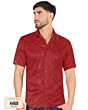 Camisa Lamasini De Moda Color Rojo 4468 Manga Corta