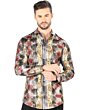 Camisa Estampada De Moda Montero 3002 Color Oro