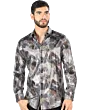 Camisa Estampada De Moda Montero 3002 Color Negro