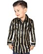 Camisa Negra Rallas Oro Para Niño El General 44572
