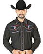 Camisa Negra Bordada Calavera Toro Bighorn Texas 126671