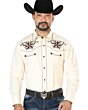 Camisa Vaquera Beige Bordada Estrella 126684