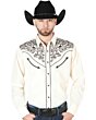 Camisa El Señor DL Cielos Bordada Beige Vaquera 44189