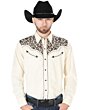 Camisa Vaquera Beige Bordada El Señor DL Cielos 44193