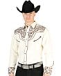 Camisa Beige Vaquera Bordada El Señor DL Cielos 44196