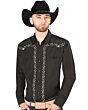 Camisa Vaquera Bordada El Señor De Los Cielos Color Negro