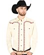 Camisa Vaquera Beige Bordada El Señor DL Cielos 44201
