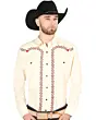 Camisa Vaquera Beige Bordada El Señor DL Cielos 44201