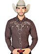 Camisa Vaquera Café El Señor De Los Cielos 42891